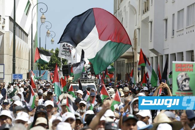 تظاهرة في المغرب احتجاجًا على الأوضاع في غزة والتطبيع مع «إسرائيل»