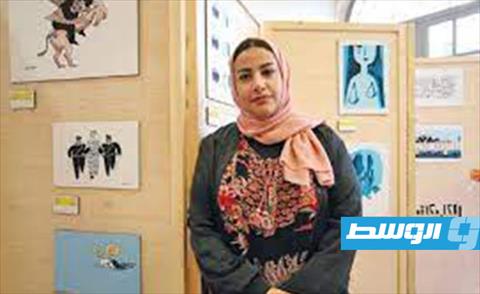 دعاء العدل فنانة الإصلاح بالرسم الساخر