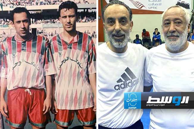 عبدالسلام الشريف يستعيد ذكرياته بصورة مع زميله بالوحدة كرد الله