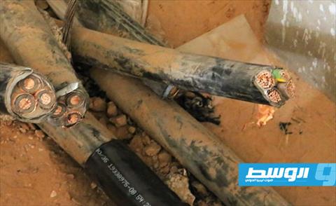 سرقة 1900 متر من أسلاك خط كهرباء في قصر الأخيار
