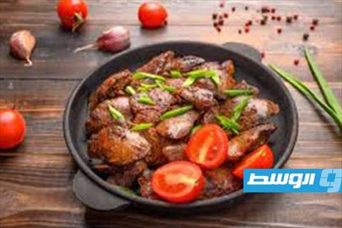 كبدة دجاج بالصويا صوص
