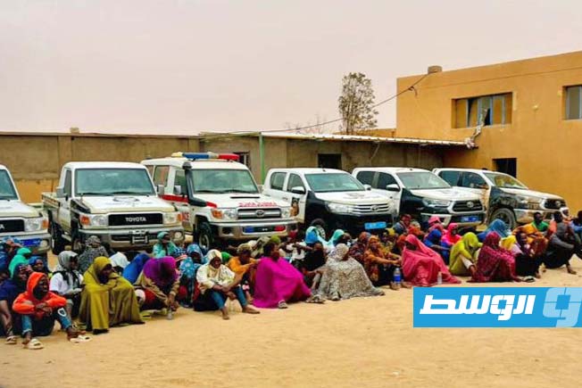توقيف 87 مهاجرا خلال تمشيط المناطق الصحراوية بغدامس