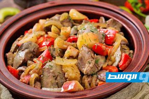 كبدة إسكندراني بشرائح الفلفل الحار
