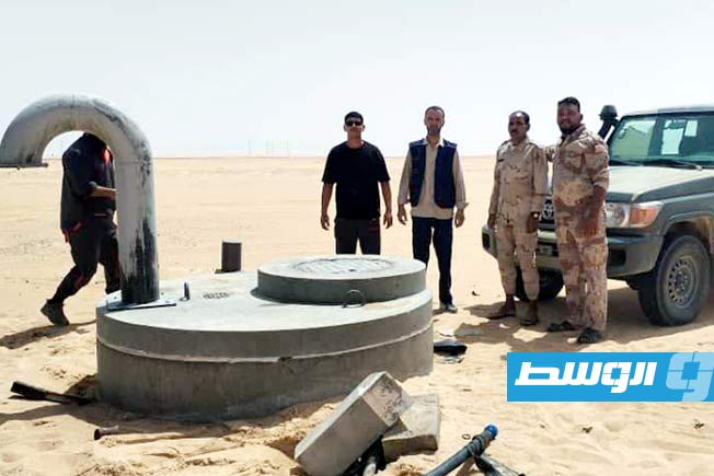 إزالة وصلات غير قانونية من خط النهر الصناعي تازربو - بنغازي