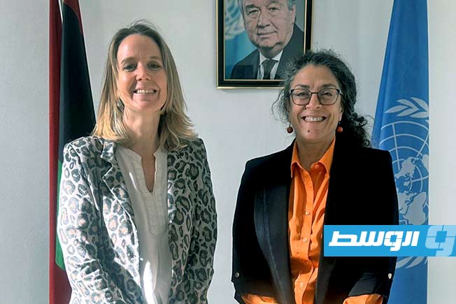 خوري تبحث مع دبلوماسية هولندية استقلال القضاء ومفوضية الانتخابات في ليبيا