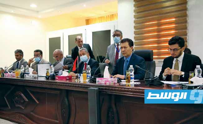 جلسة مباحثات ليبية - يونانية في طرابلس