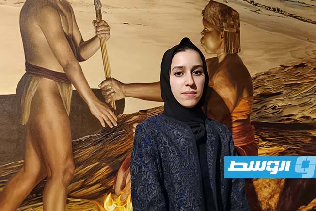 شفاء سالم فنانة ليبية تروي قصصا بريشة ما قبل التاريخ