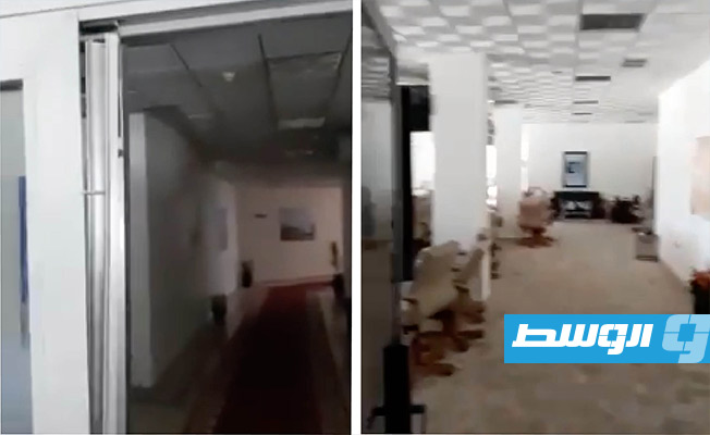 مؤسسة النفط: مجموعة مسلحة رفقة أفرد مدنيين ملثمين اقتحموا المبنى الرئيسي عنوة واعتدوا على بعض الموظفين