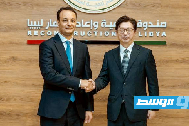 بلقاسم حفتر يبحث مع سفير كوريا التعاون في التنمية وإعادة الإعمار