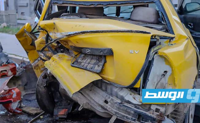 اصطدام 3 سيارات على الطريق السريع بطرابلس