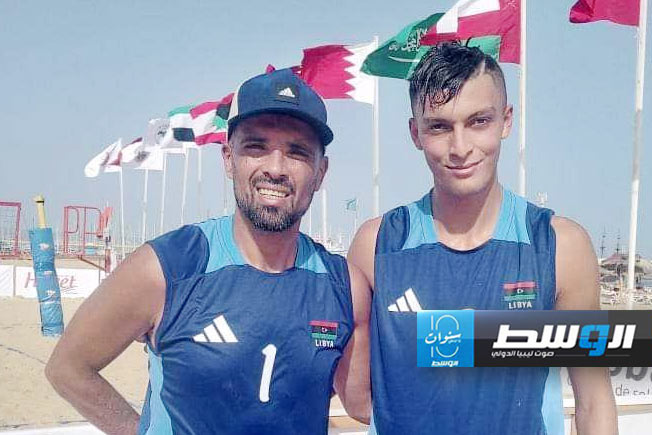 فوز ليبيا على لبنان في عربية الكرة الطائرة الشاطئية