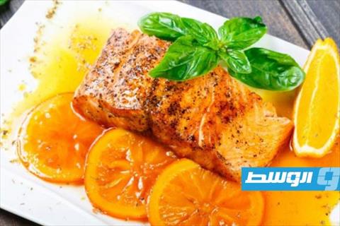 شرائح سمك موسى بالبرتقال