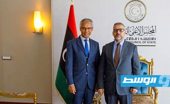 المشري يبين للسفير الفرنسي تداعيات استحداث المحكمة الدستورية العليا «بالمخالفة»
