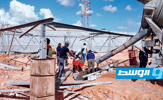 انتهاء المرحلة الأولى من مشروع إنشاء محطة كهرباء المجرورة في زليتن