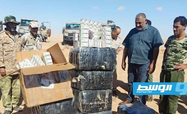 إحباط تهريب كمية من مخدر الحشيش وأنواع من حبوب المهلوسة جنوب طبرق