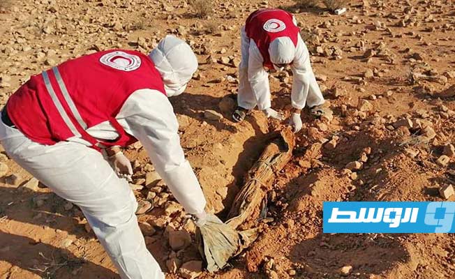 انتشال جثتين مجهولتي الهوية من وادي مقراوة جنوب بني وليد