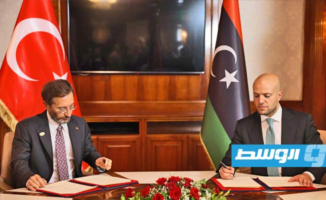 حكومة الدبيبة توقع مذكرة تفاهم من 4 بنود مع الجانب التركي في مجال الإعلام