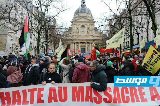 تظاهرات في فرنسا «تضامنًا مع أبناء غزة» والمطالبة بوضع حد للعدوان على القطاع
