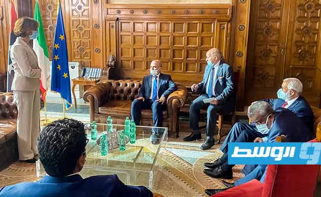 اللافي يناقش في روما اتفاقية لتبادل المحكومين وقضايا شركات إيطالية ضد ليبيا