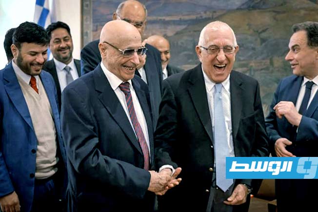 عقيلة يستعرض مع رئيس مجلس البرلمان اليوناني التطورات السياسية في ليبيا