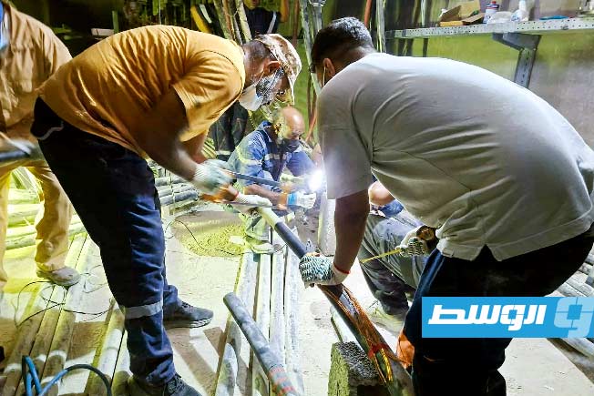 بالصور: صيانة محطة الكهرباء جالو