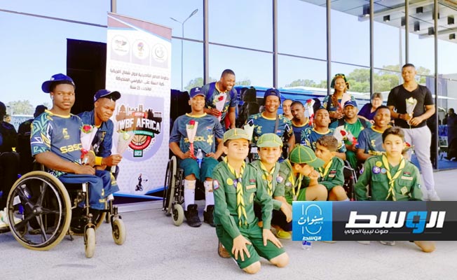 منتخب جنوب أفريقيا لكرة السلة على الكراسي المتحركة يصل طرابلس