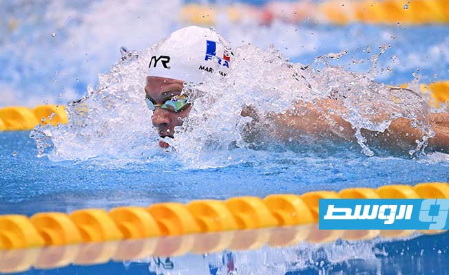 الفرنسي مارشان يحطم الرقم القياسي لسباحة 400 متر متنوعة ويحرز الذهبية