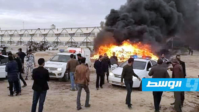 الجهات الأمنية في طبرق تعدم 10 طن من مخدر الحشيش