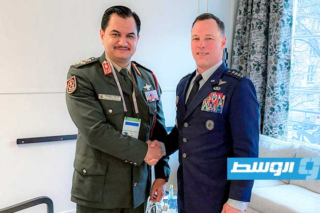Saddam Haftar meets with AFRICOM Commander Dagvin Anderson on the sidelines of the Munich Security Conference