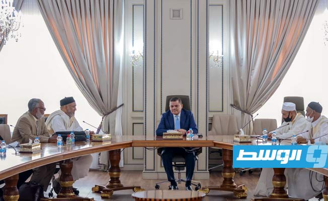 الدبيبة يلتقى أعضاء «الأعلى للمصالحة» وأعيان تاورغاء