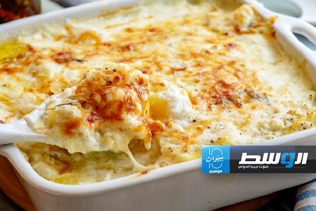 صينية القرنبيط بالجبن