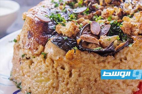 مقلوبة باذنجان وأرز