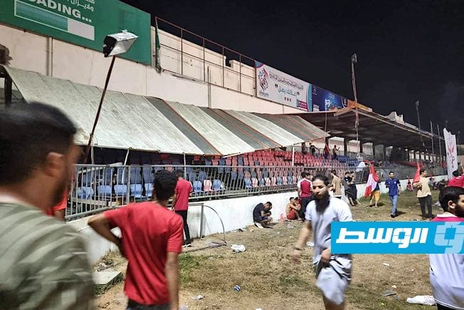 سقوط مدرجات بنادي «الاتحاد» أثناء الاحتفال بلقب الدوري.. وإصابات بين المشجعين