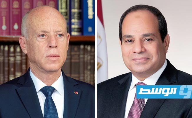 السيسي وقيس سعيد يؤكدان ضرورة إجراء الانتخابات الليبية في موعدها