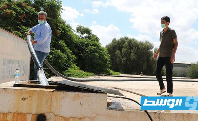 إدخال بئرين ارتوازيتين على الشبكة العامة للمياه في مصراتة