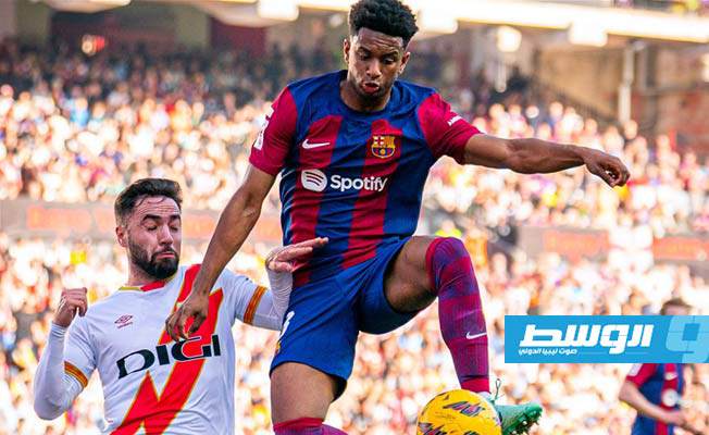 برشلونة يفقد نقطتين ثمينتين بالتعادل مع رايو فاييكانو بالدوري الإسباني