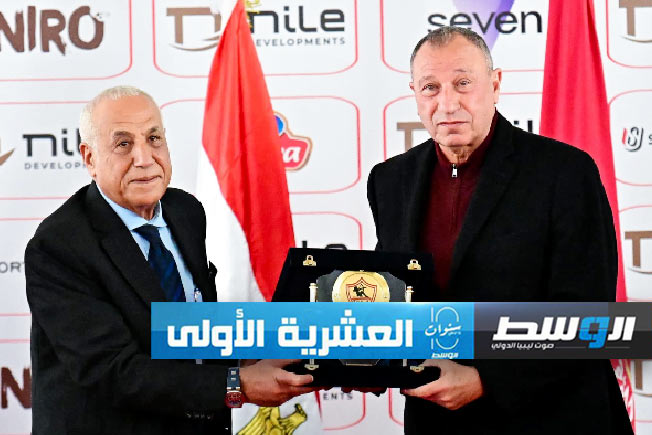شاهد.. مجلس الأهلي بقيادة الخطيب في زيارة تاريخية لنادي الزمالك (صور)