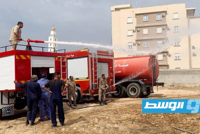 «السلامة الوطنية» تسلم شاحنات إطفاء لأقسام مطار مصراتة وتاورغاء وشرق زليتن