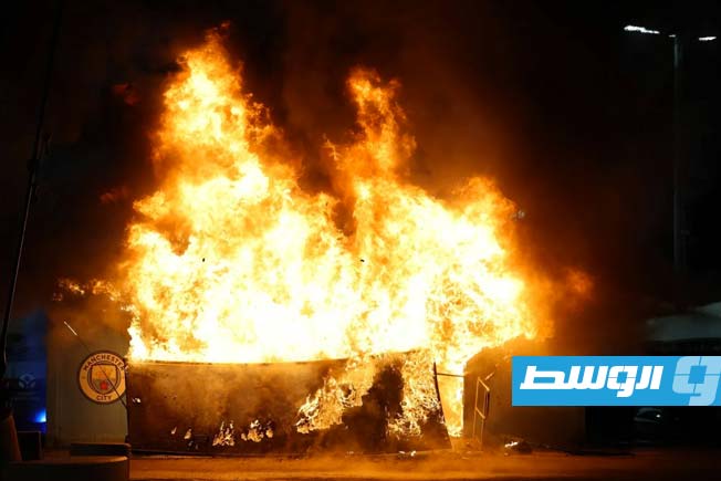 اندلاع حريق خارج ملعب مانشستر سيتي