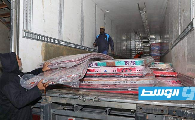 «الشؤون الاجتماعية» ترسل قافلة مساعدات لترهونة