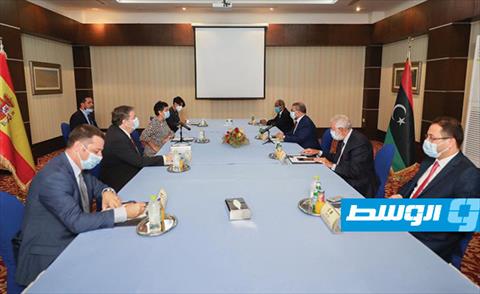 المشري وسيالة يستقبلان وزيرة الخارجية الإسبانية في طرابلس