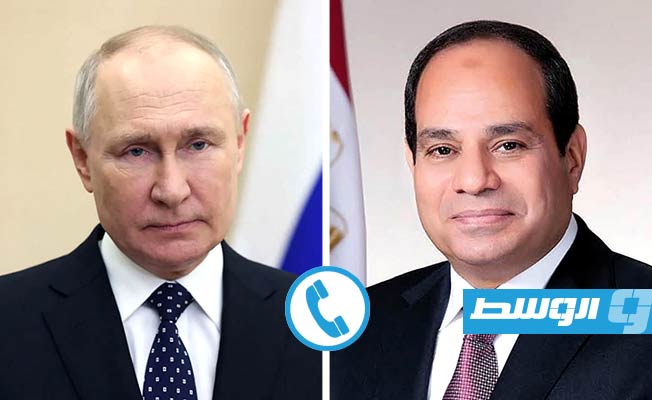السيسي وبوتين يتفقان على تكثيف الجهود الدولية تجاه الوقف الفوري لإطلاق النار في غزة