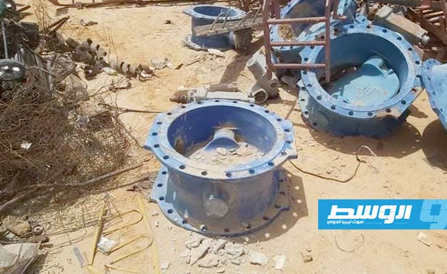 ضبط معدات مسروقة من مشروع النهر الصناعي في سرت