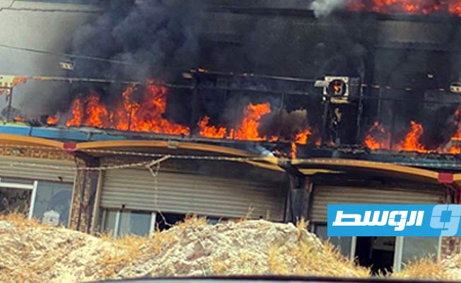 اندلاع حريق في مخبز على الطريق السريع بمنطقة الغرارات