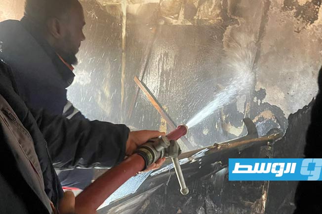 إخماد حريق منزل في تاجوراء