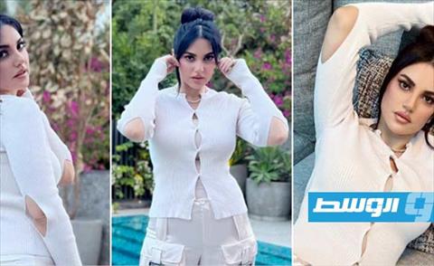 درة بإطلالة بيضاء بتوقيع «Fendi»