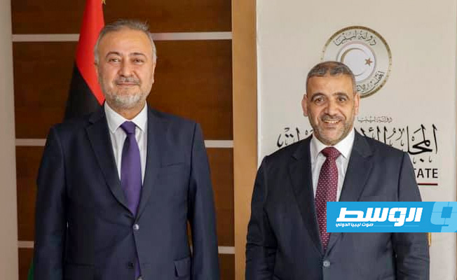 المشري يعرض على السفير التركي رؤية مجلس الدولة للمسائل المتوقع طرحها في «مؤتمر برلين 2»