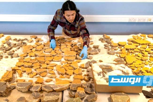 علماء آثار يعيدون تشكيل جدارية رومانية رسمت قبل ألف عام