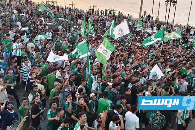 استقبال جماهيري لنجوم الأهلي طرابلس بطل أفريقيا لكرة السلة