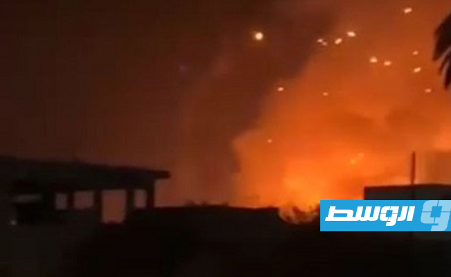 انفجار بمخزن ذخيرة في زليتن
